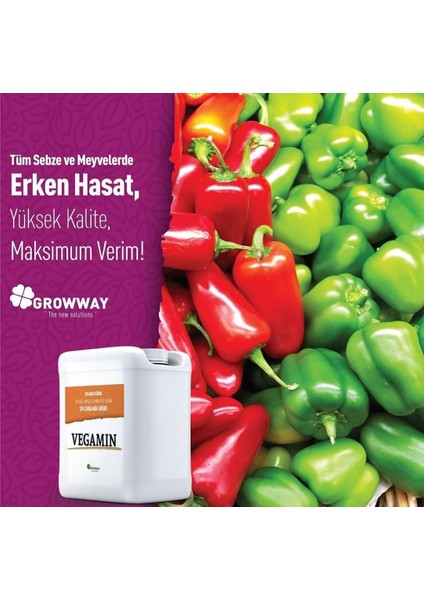 Vegamin Bitkisel Menşeli Amino Asit Içeren Sıvı Organik Gübre 20 Lt Maksimum Verim