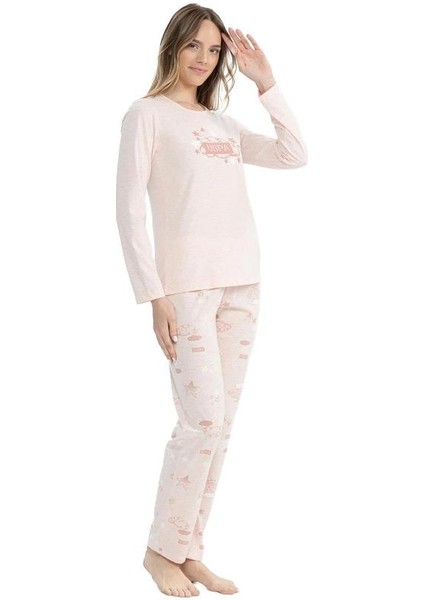 U.S. Polo Assn. 17122 Kadın Yuvarlak Yaka Pijama Takım