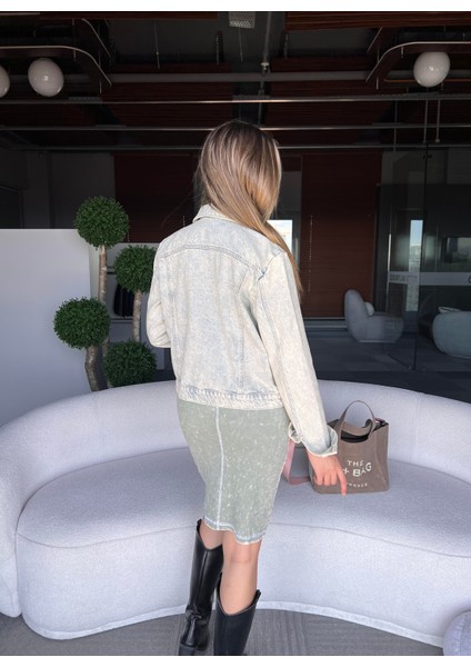 Gianna Cep Detaylı Denim Ceket
