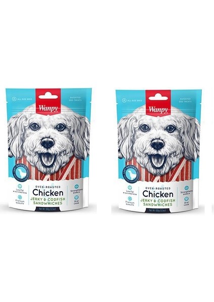 Tavuk ve Morina Balık Sandwich Köpek Ödülü 100 Gr. x 2 Adet