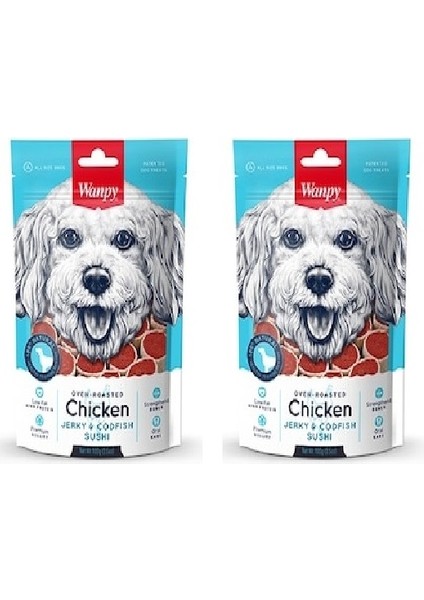 Tavuk ve Morina Balık Sushi Köpek Ödülü 100 Gr. x 2 Adet