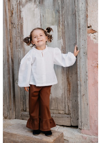 Freya Fırfırlı Etek Görünümlü Kahverengi Pantolon modelleri