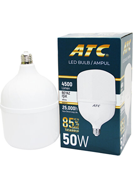 50W Torch LED Bulb Ampul Beyaz E27 (4130)