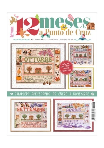 Punto de Cruz Cuadros 12 Meses Del Ano Nakış Elişi Hobi Dergisi No: 1 – 12