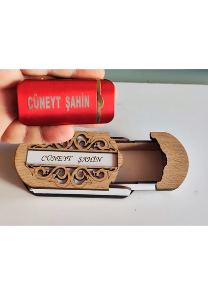 Çakmak Kişiye Özel Isim Yazılı ve Mdf Tasarım Kutulu NO:205