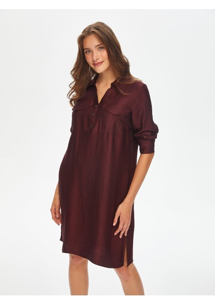 Kendinden Dokulu Cep Detaylı Torba Elbise 69219 fiyatları