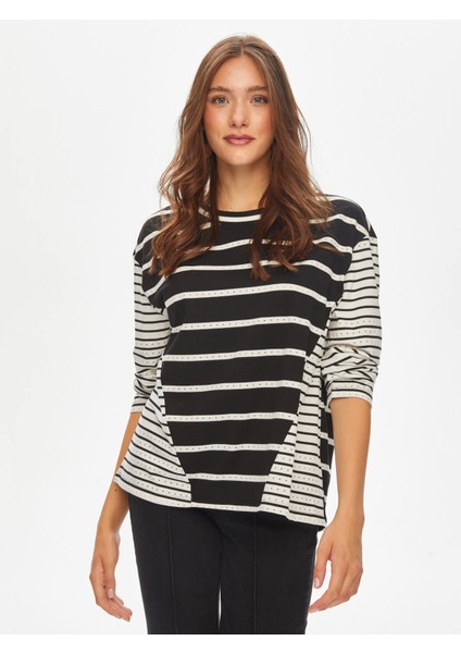 Çizgi Kombinli Uzun Kol T-Shirt 69558 fiyatları