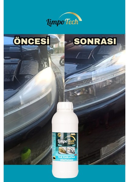 Far Temizleme Seti Buharlı Far Temizleme Seti Far Parlatma Seti Oto Far Temizleyici ( 1000 ml )