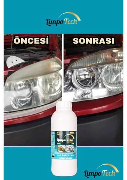 Far Temizleme Seti Buharlı Far Temizleme Seti Far Parlatma Seti Oto Far Temizleyici ( 1000 ml )