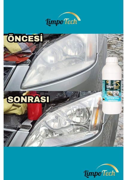 Far Temizleme Seti Buharlı Far Temizleme Seti Far Parlatma Seti Oto Far Temizleyici ( 1000 ml )