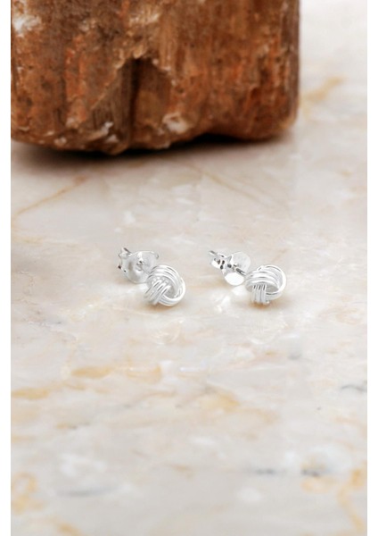 5 mm Orta Boy Sarma Elişi Gümüş Küpe 7070