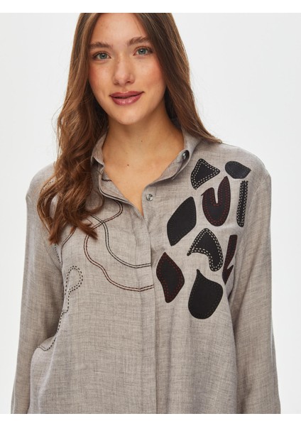 Aplike ve Punch Nakış Detaylı Gömlek 69312 indirimleri
