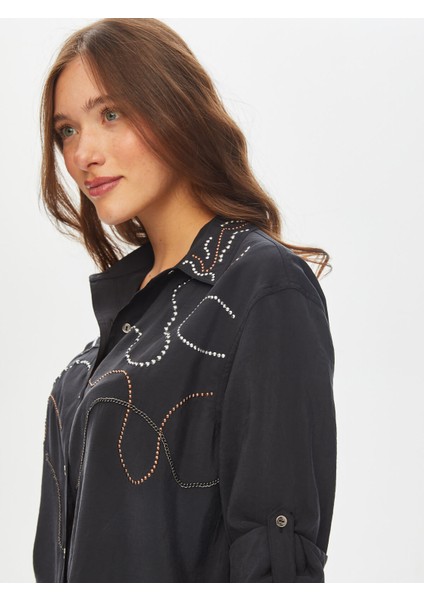 Trok Taş Süslemeli Modallı Gömlek 69313 fiyatları