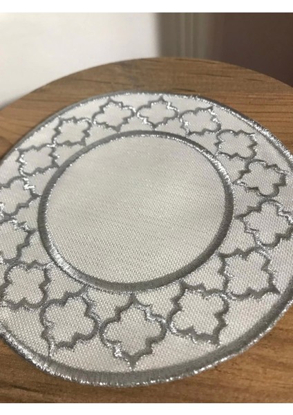 Nivemeshome Fas Nakışlı Gümüş Oval (6 Adet) Keten Kokteyl Peçetesi Kahve Yanı Sunumluk fiyatları