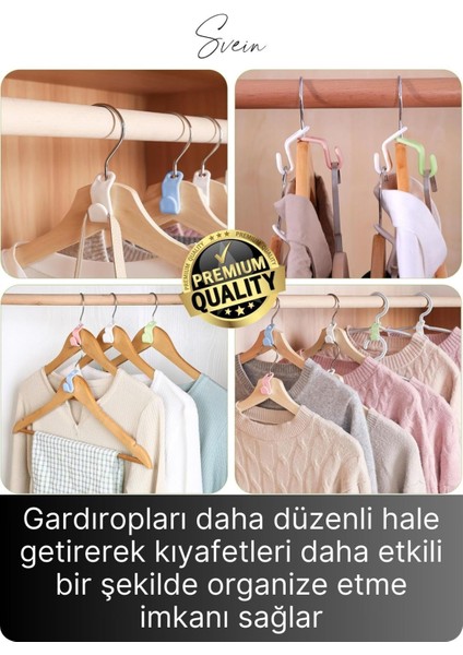 20 Adet Çok Amaçlı Askı Çoğaltıcı Gardrop Dolap Içi Düzenleyici Organizer Kanca Seti Çoklayıcı modelleri