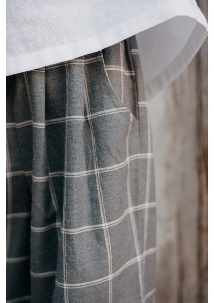 Cino Gri Kareli Pantolon modelleri