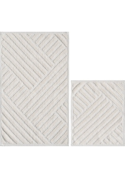 Doğal Pamuklu 2'li Banyo Paspas Seti 60X100 50X60 cm