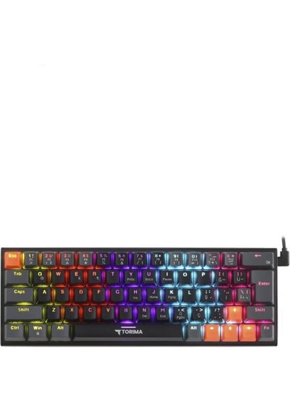 Tk-06 Mekanik Rgb Işıklı Kablolu Q Klavye Siyah