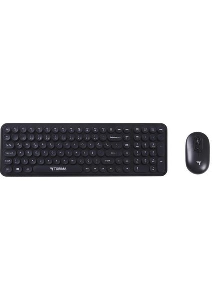 Tmk-07 Siyah Retro Daktilo Görünümlü Kablosuz Q Klavye Mouse Seti