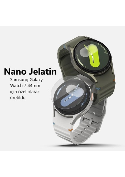 Samsung Galaxy Watch 7 44MM  Uyumlu 3 Adet Şeffaf Ekran Koruyucu Nano Jelatin