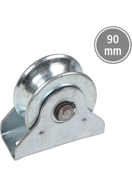 RMT090 Sürgülü Demir Kapı Için Tablalı Ray Makarası 90 mm