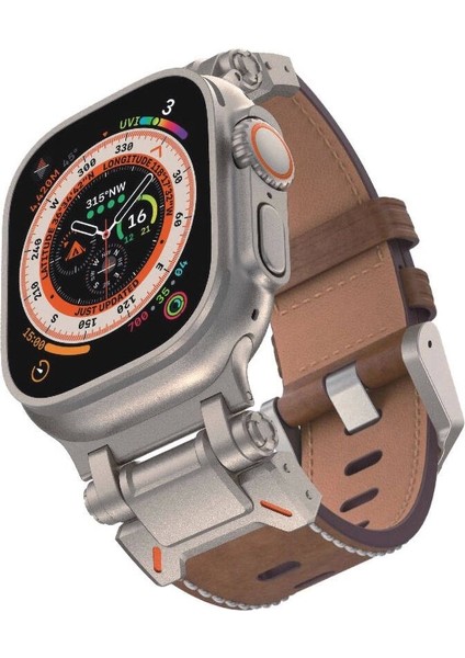 Apple Watch 10 Serisi 46MM Redclick KRD-114 Metal Başlıklı Silikon Uyumlu Kordon