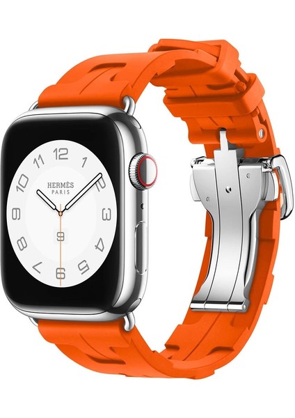 Apple Watch Uyumlu 10 Serisi 46MM Spor Görünümlü KRD94 Silikon Kordon