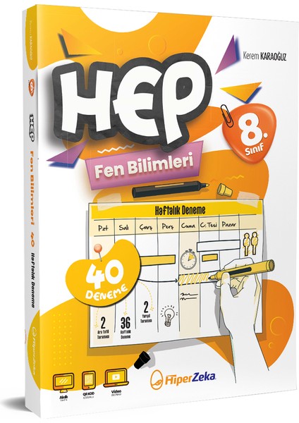 8. Sınıf Haftalık Hep Fen Bilimleri 40 Deneme