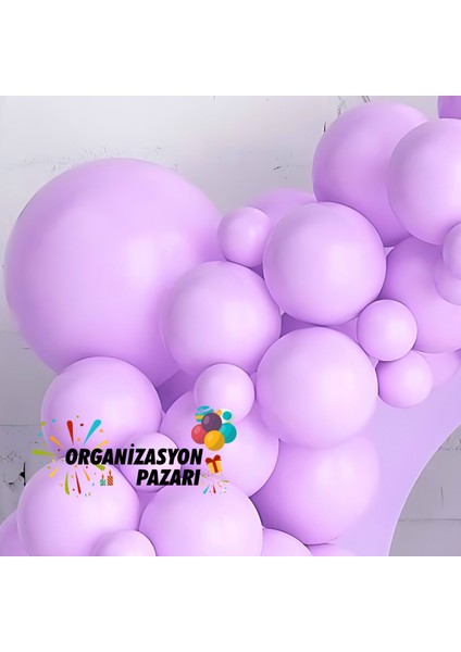 Balon Seti Makaron Lila 100 Lü Balon Zinciri Seti fırsatları