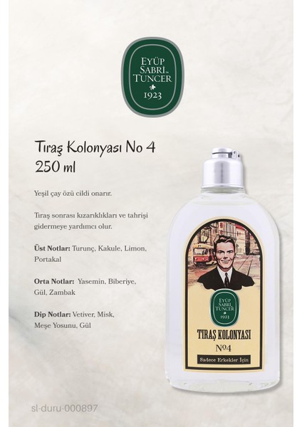 3 Adet Eyüp Sabri Tuncer Tıraş Kolonyası No: 4 ve Rosıe Doğal Temizleme Pamuğu