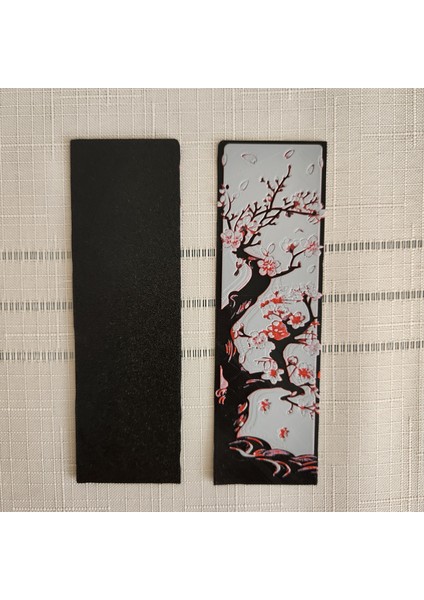 2 Li Sakura Ağacı Kiraz Çiçeği Kabartmalı Kitap Ayracı Seti 3D 3 Boyutlu Altındal Home