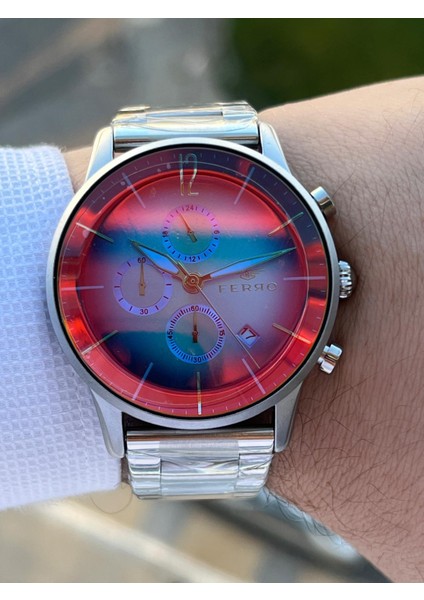 Çelik Kordon Iç Fonksiyonları Aktif Chronograph 30 mt Su Geçirmez Erkek Kol Saati EFM.339.K modelleri