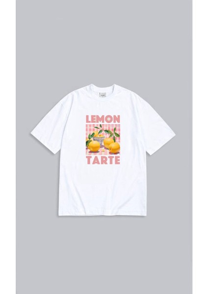 Oversize Lemon Tare Baskılı Unisex T-Shirt