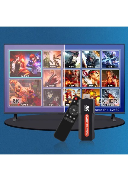 Hd 8k 2.4g/5g Çift Wifi 64GB 10000 Oyun X2 Oyun Konsolu Akıllı Tv Stick indirimleri