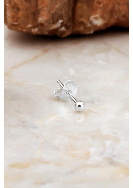 2.5 mm Gümüş Top Küpe 7076