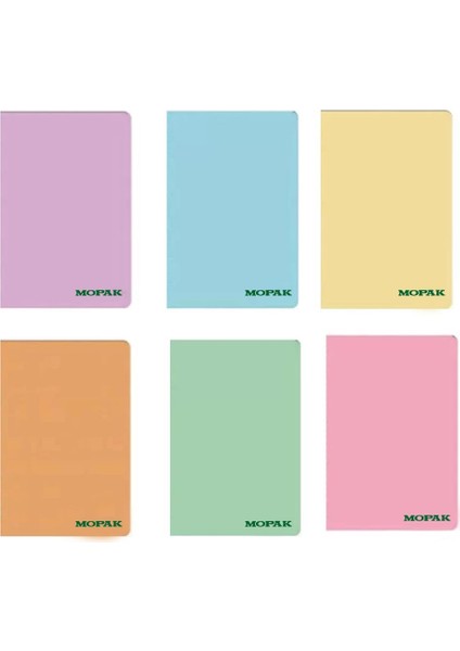 A4 Plastik Kapak Defter 60 Yaprak Pastel Kareli