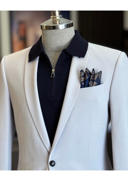 İtalyan Stil Slim Fit Ceket Pantolon Takım Elbise Gri T12517 fırsatları