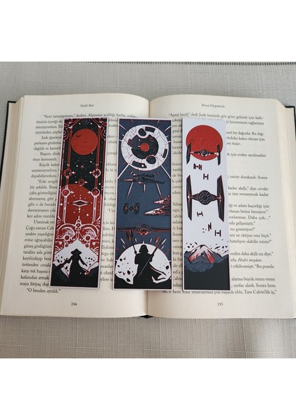 3 Lü Star Wars Temalı Kabartmalı Kitap Ayracı Seti 3D 3 Boyutlu Altındal Home
