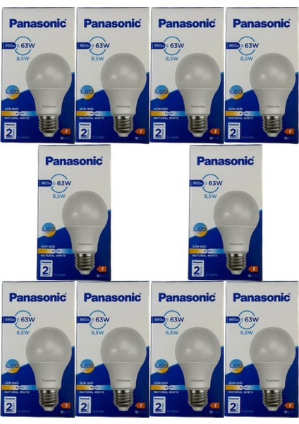 8.5 W 60 W 4000K LED Ampul E-27 Duy Ilık Beyaz Işık 10 Adet