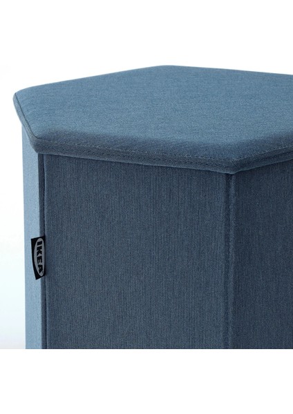 "LOTR®" Kjuge Saklama Gözlü Puf, Knisa Orta Mavi - Koyu Gri modelleri