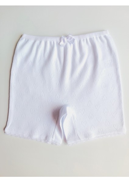 Kız Çocuk Etek/elbise Altı Pamuklu Beyaz Jakarlı Paçalı Külot/boxer 3'lü modelleri