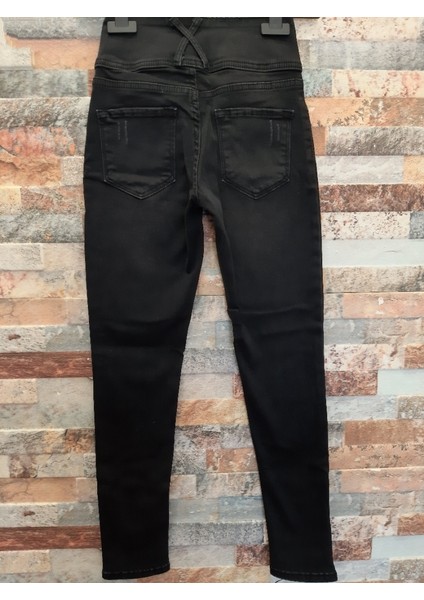 Modamuvo Yüksek Bel Likralı Jean Pantolon 90 cm
