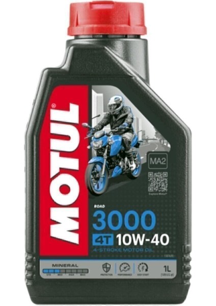 3000 10W40 4t Mineral Motosiklet Motor Yağı Yeni Üretim