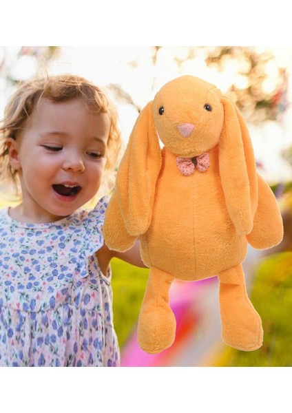 Mg Store Arkadaşım Papyonlu Uzun Kulak Bunny Peluş Tavşan 65 cm Turuncu