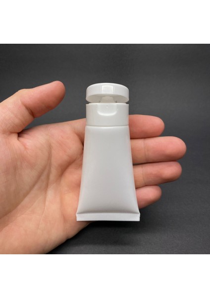 Boş Krem Tüpü - Fliptop Kapaklı - Beyaz - Merhem Tüpü - Lipgloss Tüp 30 ml x 3 Adet