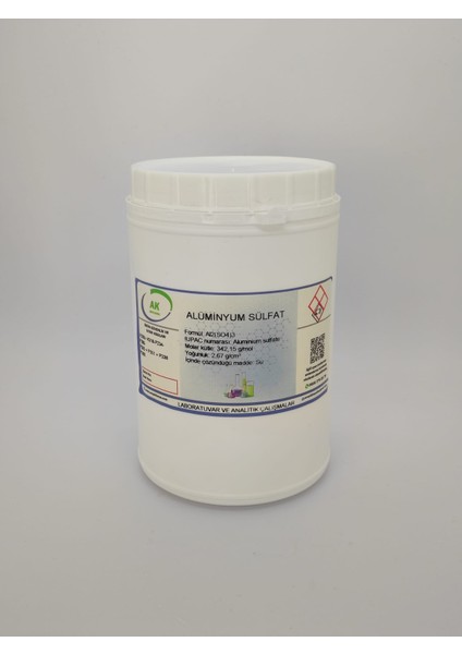 Alüminyum Sülfat (Al2(So4)3 ) Saf 500 gr