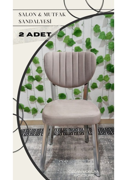 2 Adet Krom Metal Ayak Elma Mutfak Salon Sandalyesi Kafe Restoran Sandalyesi Metal Demonte Sandalye