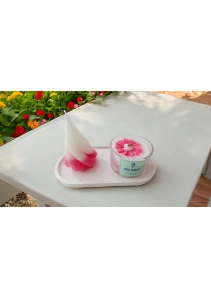 Kokulu Dekor Mum Ve Kase 4 Lü Set