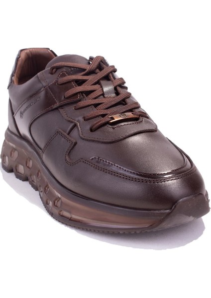 10224770BB Kahve Ortopedik Günlük Erkek Deri Ayakkabı