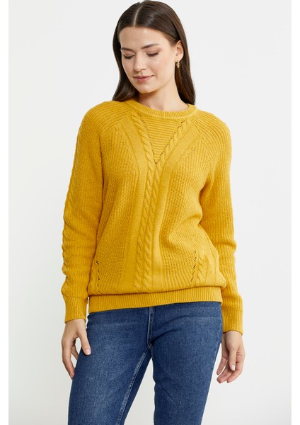 Salaş Motifli Yünlü Triko Kazak - Güneş fırsatları